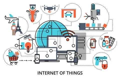 Concept of internet of things Illustrazione stock