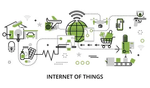 Concept of internet of things Illustrazione stock