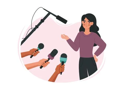 Concept of interview Stockillustratie