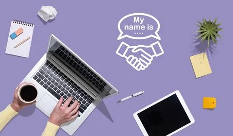 Concept of introduction Stock Photos