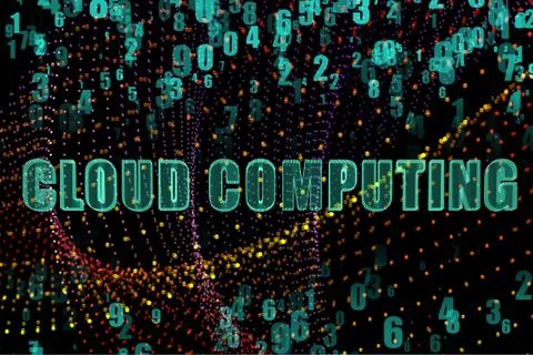 Concept of IT cloud computing Stock Illustration