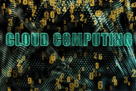 Concept of IT cloud computing Stock Illustration