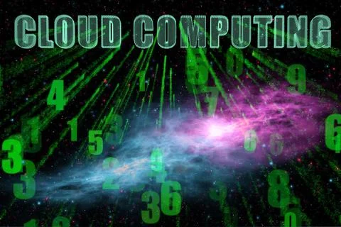 Concept of IT cloud computing Stock Illustration