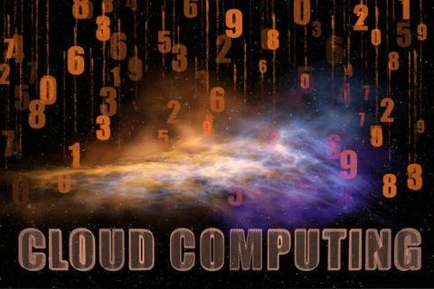 Concept of IT cloud computing Stock Illustration