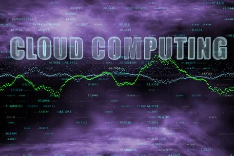 Concept of IT cloud computing Stock Illustration
