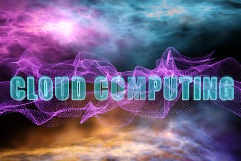 Concept of IT cloud computing Stock Illustration