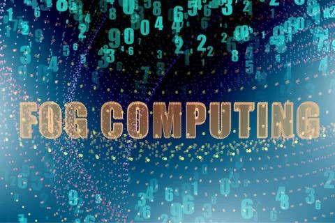 Concept of IT fog computing Illustrazione stock