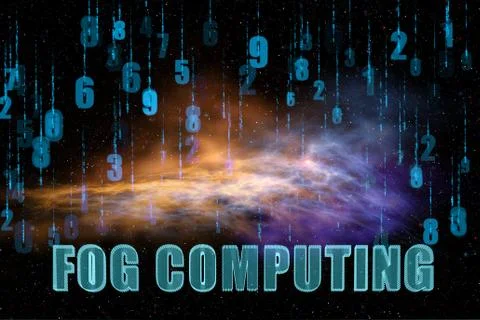 Concept of IT fog computing Stock Illustration