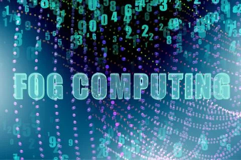 Concept of IT fog computing Illustrazione stock