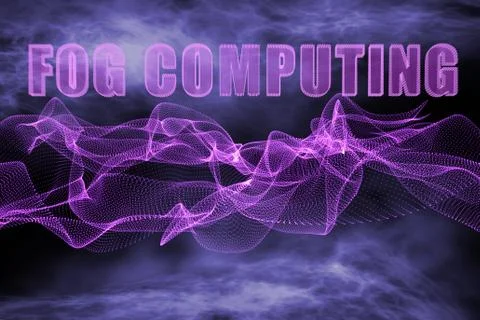 Concept of IT fog computing Stock Illustration