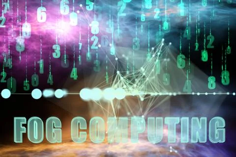 Concept of IT fog computing Illustrazione stock