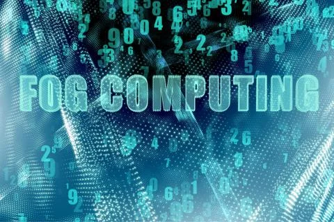 Concept of IT fog computing Stock Illustration