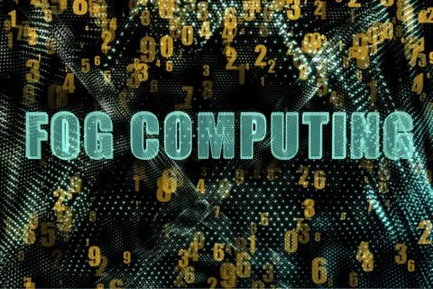 Concept of IT fog computing Illustrazione stock