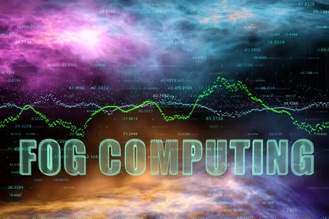 Concept of IT fog computing Stock Illustration