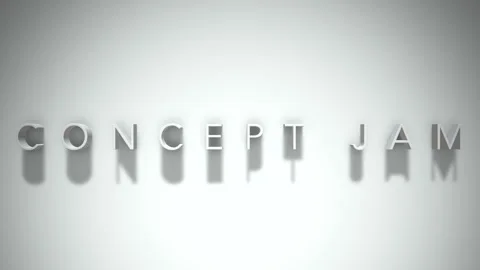 Concept jam 3D title animation with shadows on a white background Stock Footage 296920303