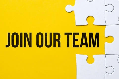 Concept join the team with the missing pieces in the puzzle. Stock Photos