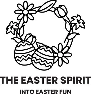 Concept of joy and celebration as it is associated with the Easter holiday Stock Illustration