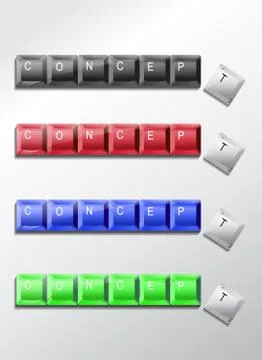 Concept keyboard Stock Illustration
