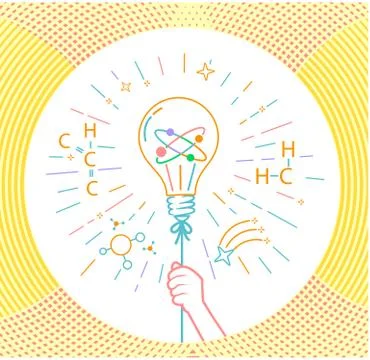 Concept Kid Inventors Stock Illustration