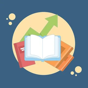 Concept of knowledge growth and educational progress Illustrazione stock