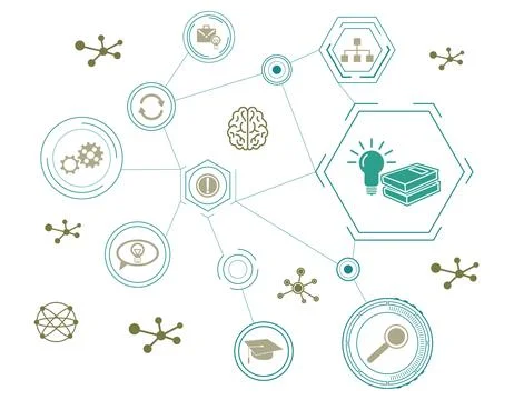 Concept of knowledge Stockillustratie
