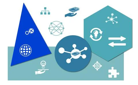 Concept of knowledge sharing Stock Illustration