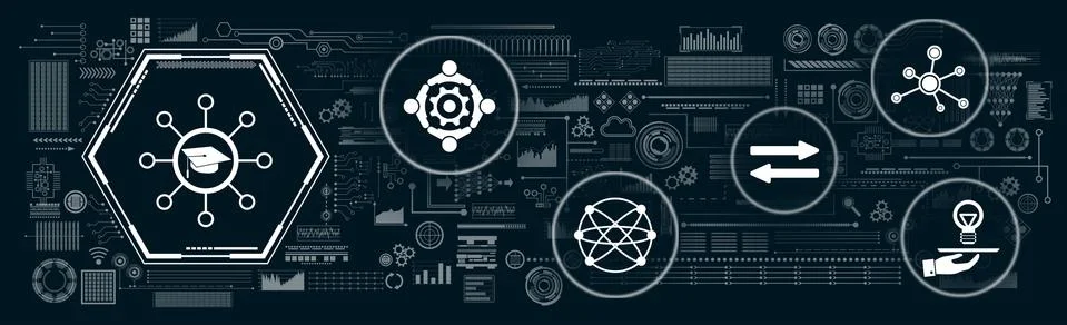 Concept of knowledge sharing Stock Illustration
