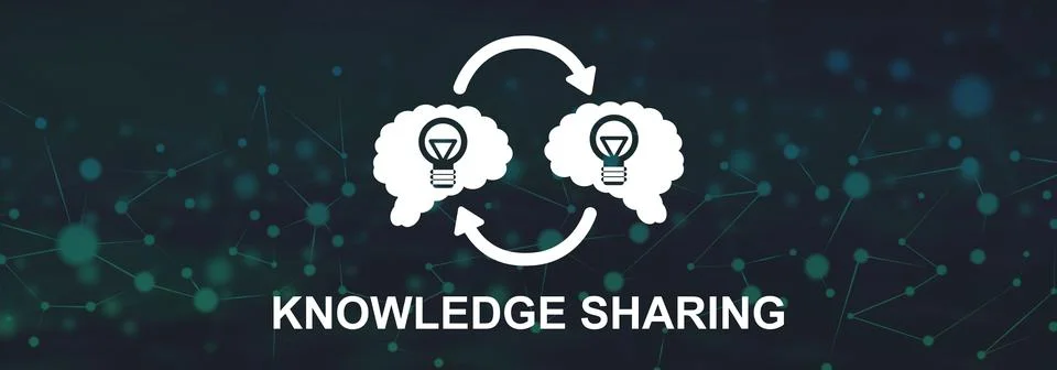 Concept of knowledge sharing Stock Illustration