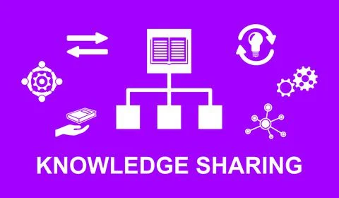 Concept of knowledge sharing Stock Illustration