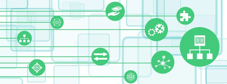 Concept of knowledge sharing Stock Illustration