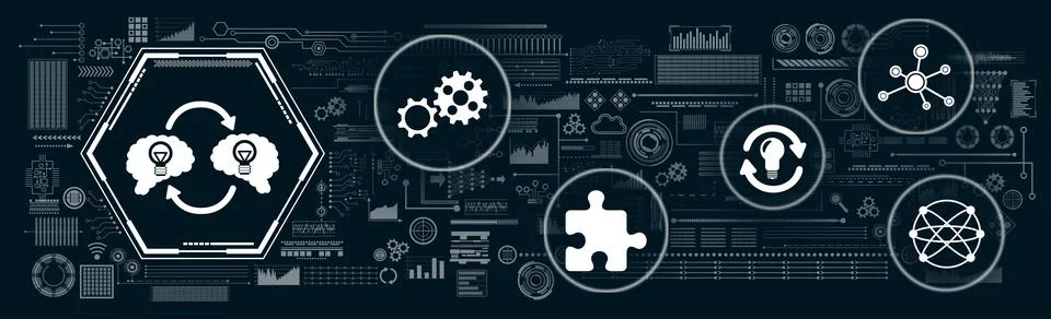 Concept of knowledge sharing Stock Illustration