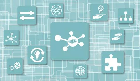 Concept of knowledge sharing Stock Illustration