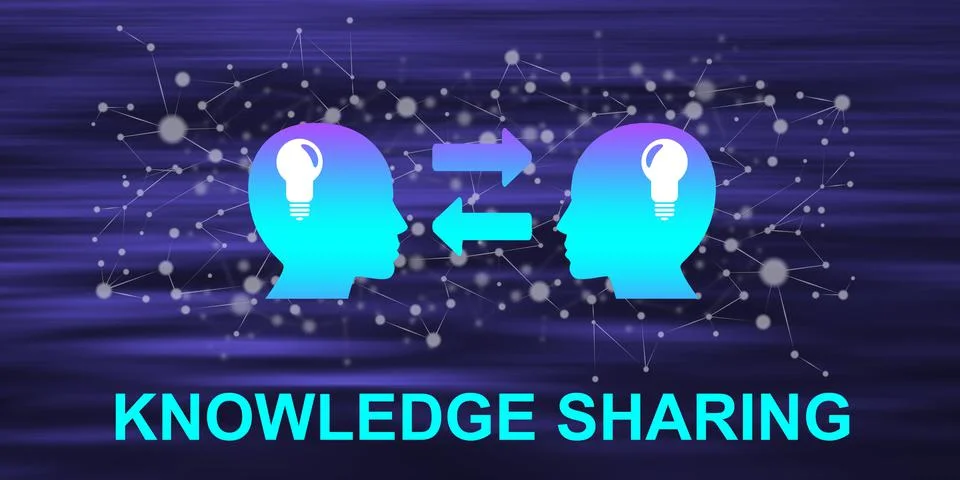 Concept of knowledge sharing Stock Illustration
