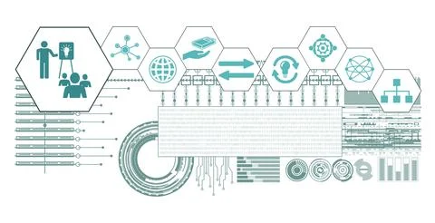 Concept of knowledge sharing Stock Illustration