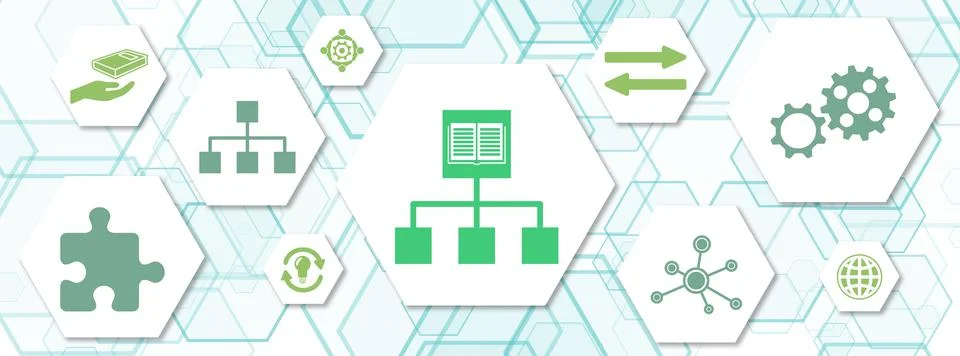 Concept of knowledge sharing Stock Illustration