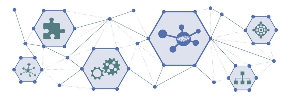 Concept of knowledge sharing Stock Illustration