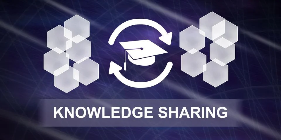 Concept of knowledge sharing Stock Illustration