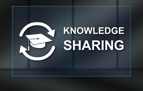 Concept of knowledge sharing Stock Illustration