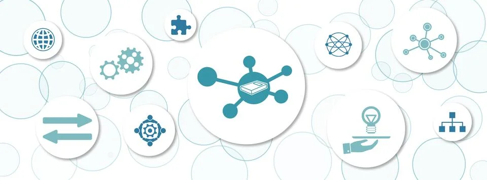 Concept of knowledge sharing Stock Illustration