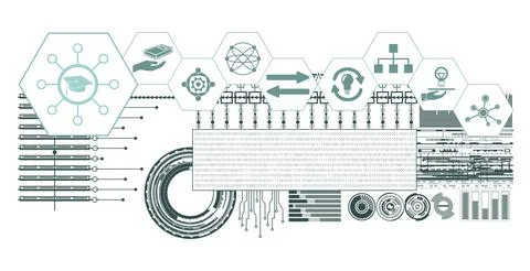 Concept of knowledge sharing Stock Illustration