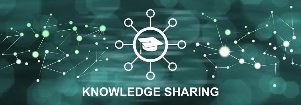Concept of knowledge sharing Stock Illustration