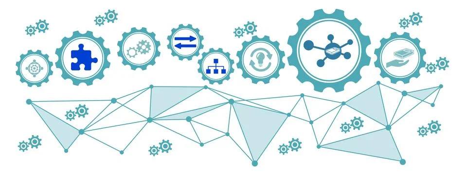 Concept of knowledge sharing Stock Illustration