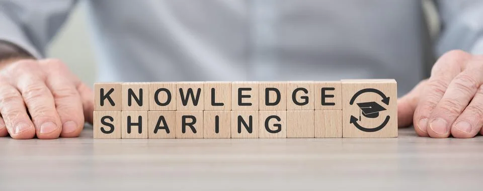 Concept of knowledge sharing 스톡 사진