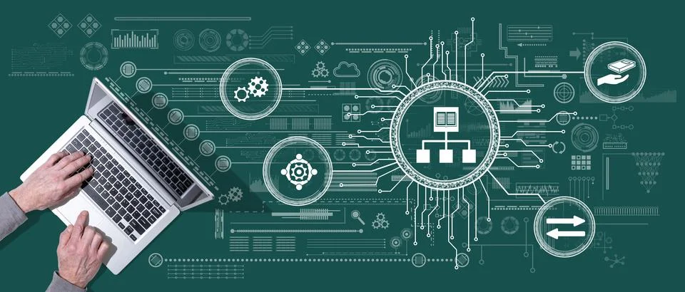 Concept of knowledge sharing Stock Photos