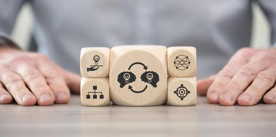 Concept of knowledge sharing Foto stock