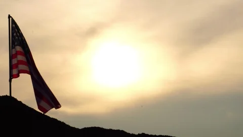 The concept, Labor Day: Flag of the United States against the sky Vídeo Stock 106882691