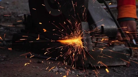 Concept Labor Day: Workers are using a fiber cut Stock Footage 105726135
