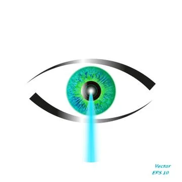 Concept of laser vision correction Stock Illustration
