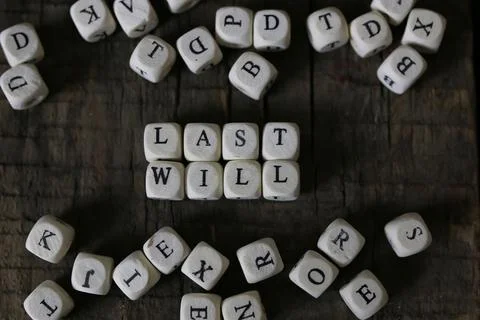 Concept last will and testament Stock Photos