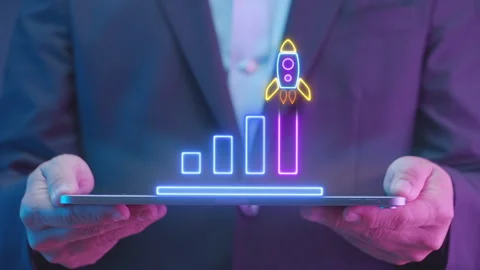 The concept for launching and start up of achieve business. Stock Footage 274140104